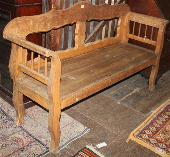 19C pine bench